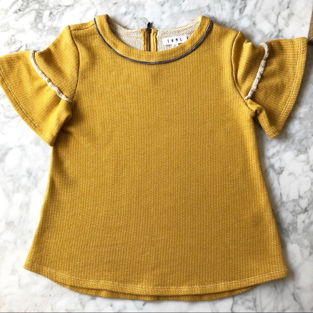 THML Short Sleeve Knit Top sz M